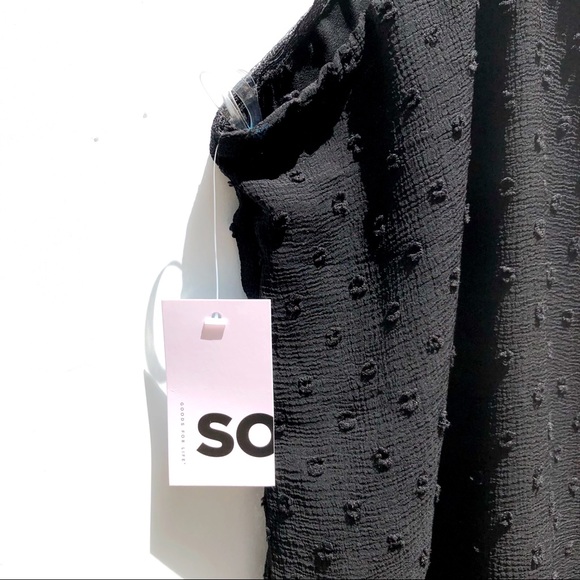 SO Black Lace Trim Swiss Dot Chiffon Camisole Size 2X - Picture 12 of 15